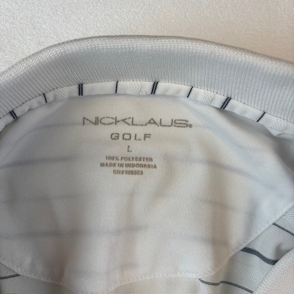 Nicklaus Golf Polo Lot of 2 Men's Shirts Striped Moisture Wicking Athletic Large - Picture 10 of 15